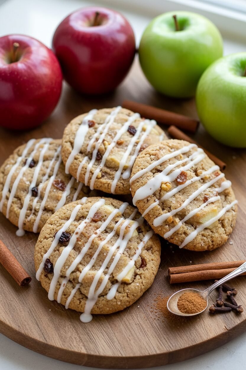 Frosted Apple Snowdrop Cookies