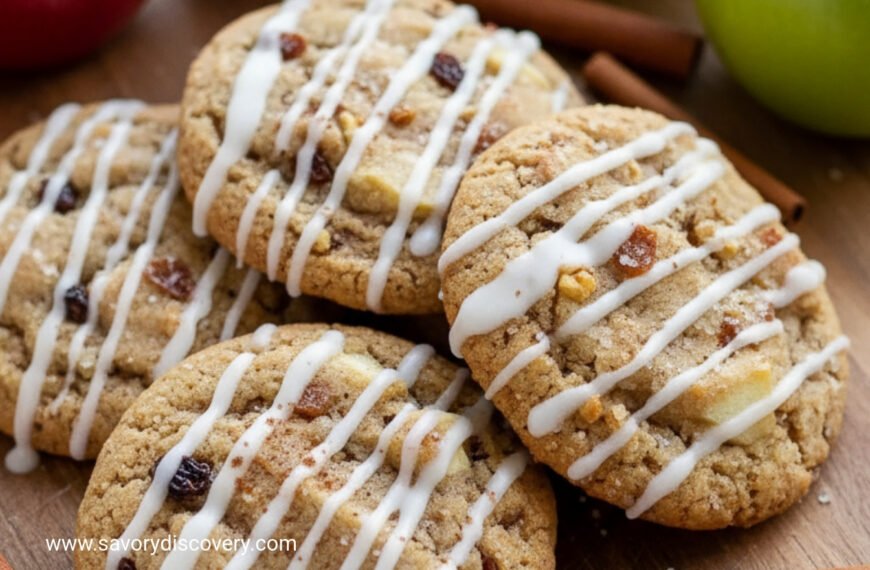 Frosted Apple Snowdrop Cookies