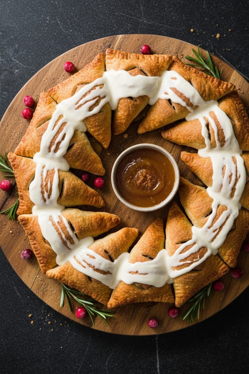 Frosted Apple Turnover Holiday Wreath