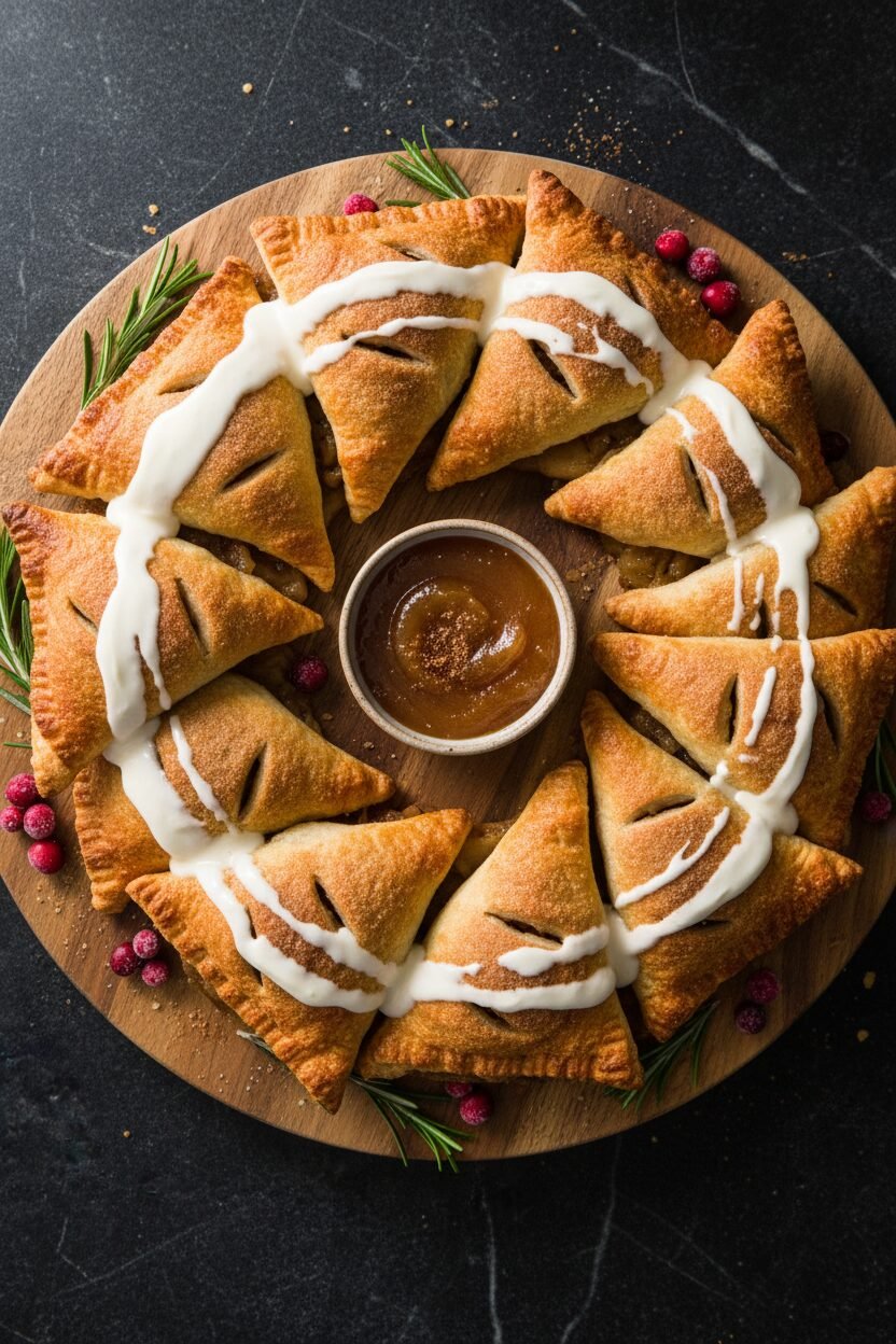 Frosted Apple Turnover Holiday Wreath