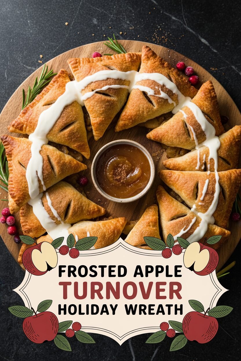 Frosted Apple Turnover Holiday Wreath