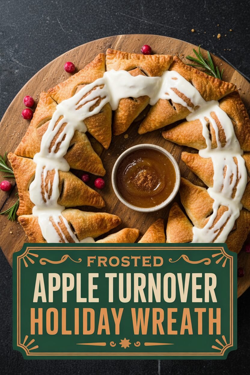 Frosted Apple Turnover Holiday Wreath