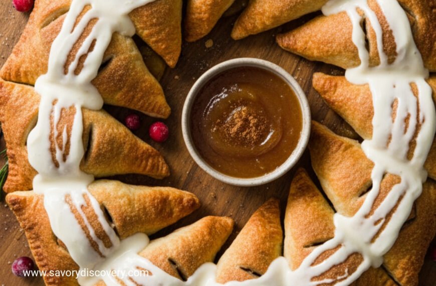 Frosted Apple Turnover Holiday Wreath