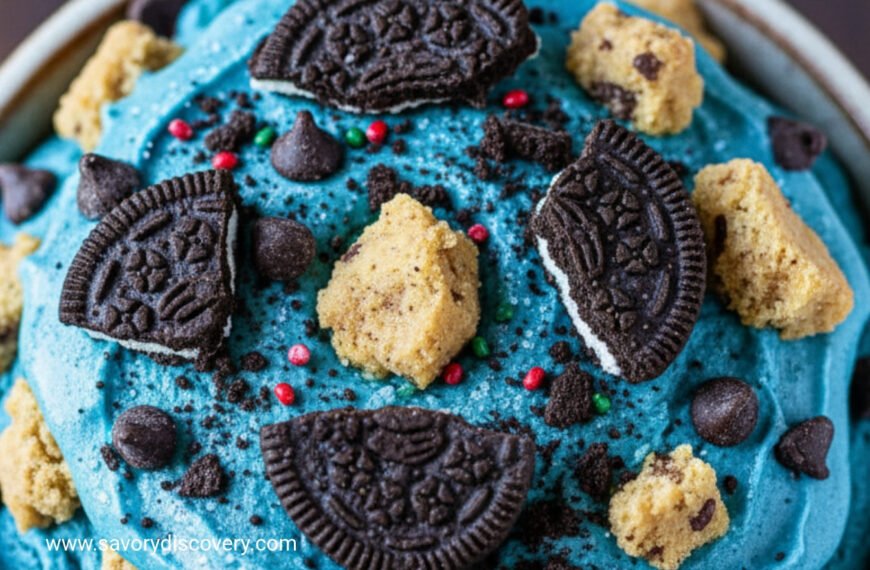 Frosted Blue Cookie Monster Christmas Crunch