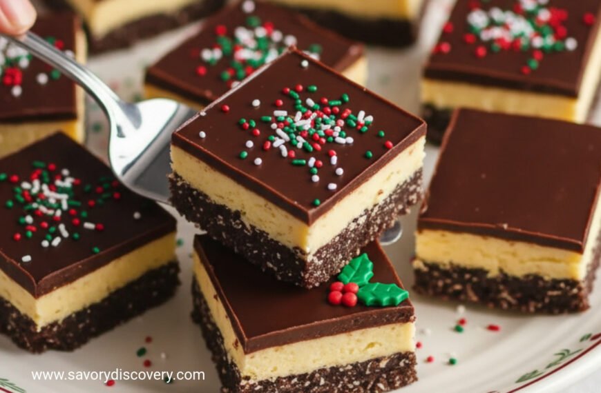 Frosted Christmas Nanaimo Squares