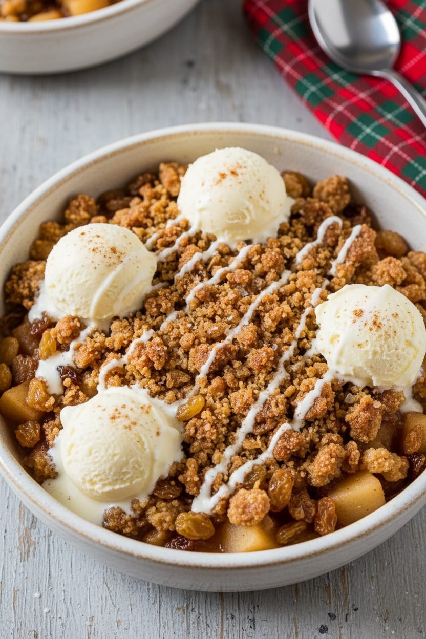 Frosted Dutch Apple Christmas Crisp
