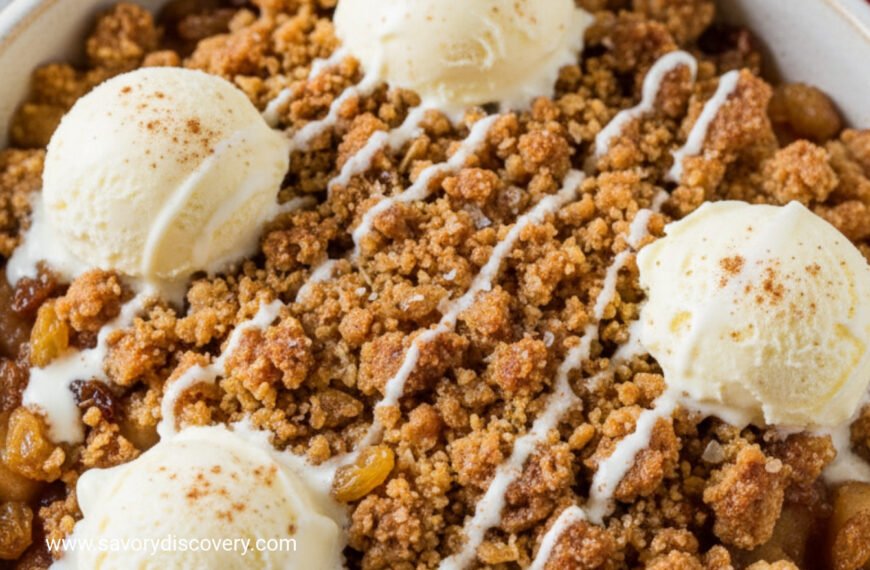 Frosted Dutch Apple Christmas Crisp