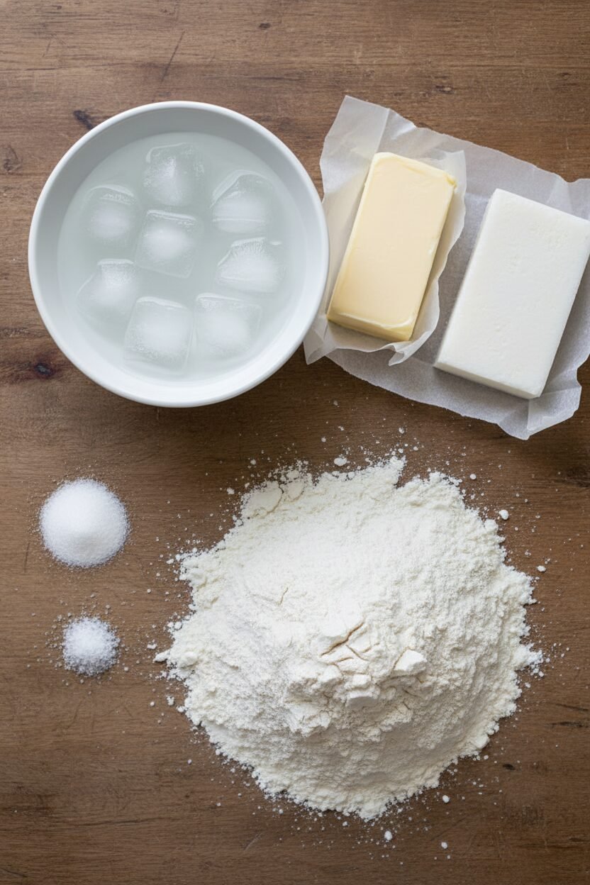 Frosted Holiday Pie with Spiced Cookie Crust