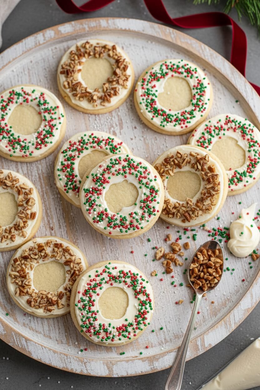 Frosted Icebox Holiday Wreaths