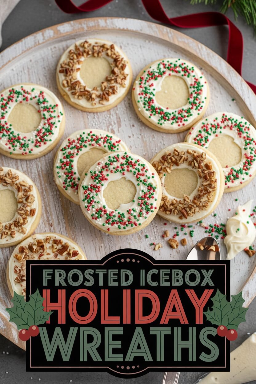 Frosted Icebox Holiday Wreaths