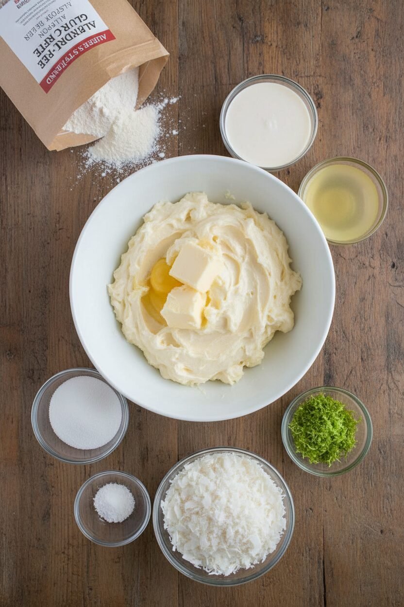 Frosted Key Lime Snow Bars