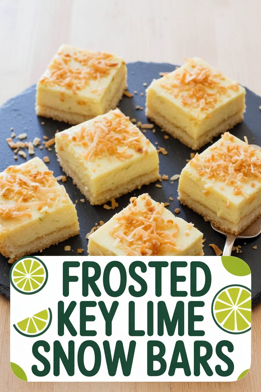 Frosted Key Lime Snow Bars