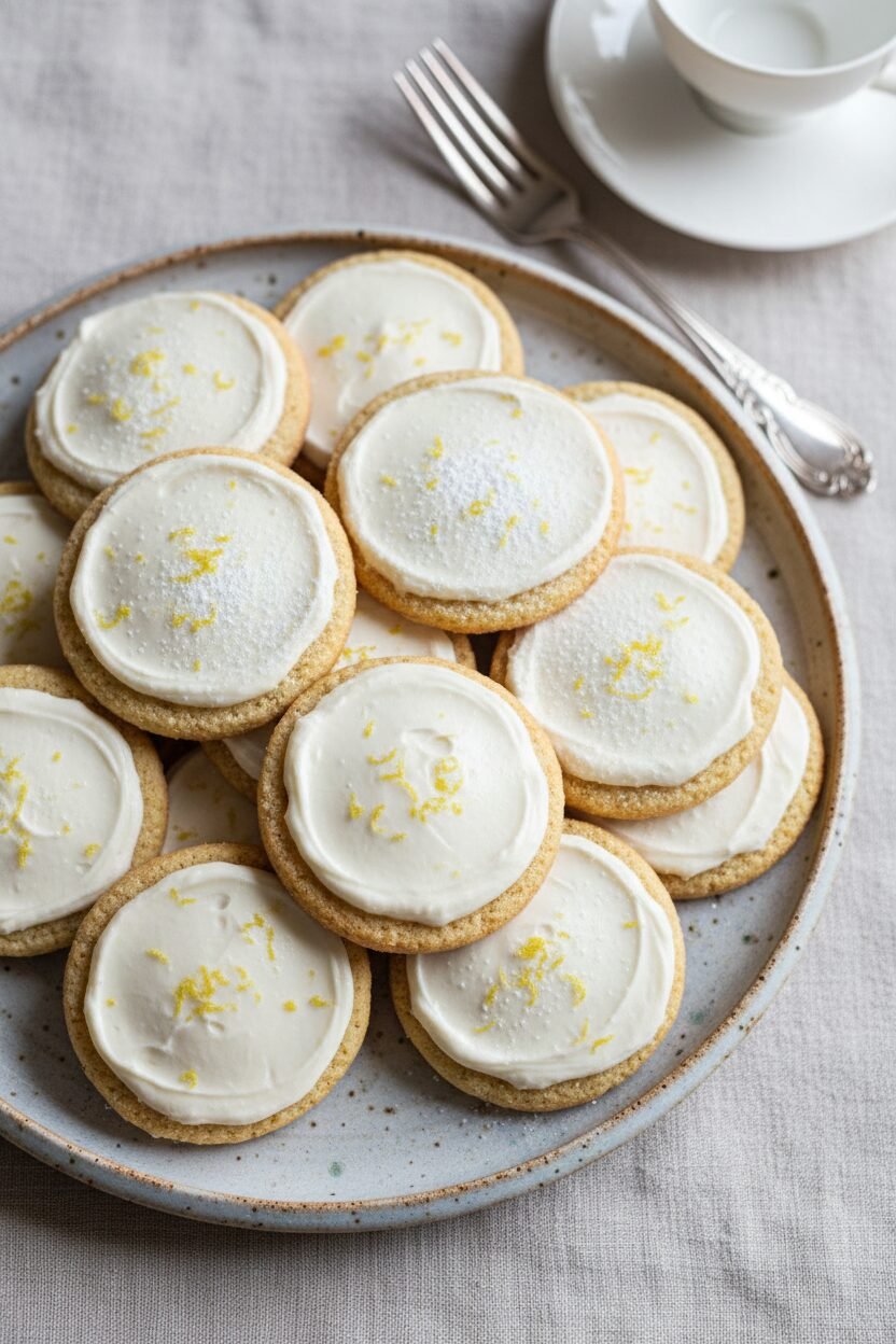 Frosted Lemon Snowdrift Cookies