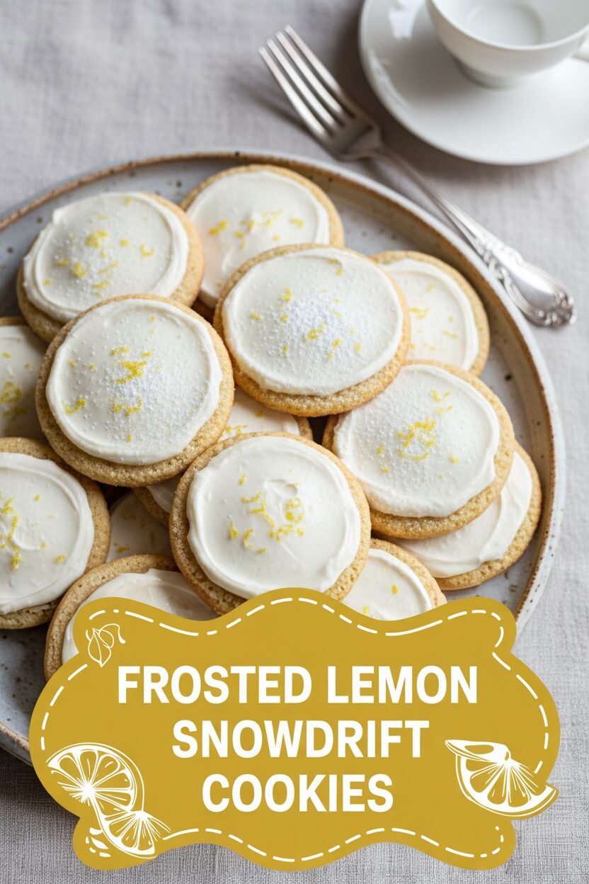 Frosted Lemon Snowdrift Cookies