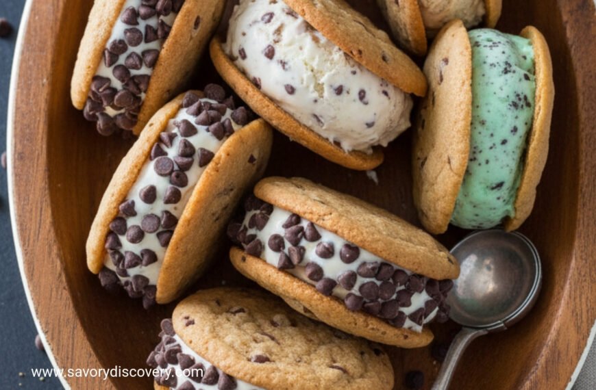 Frosted Snowdrift Cookie Ice Cream Sandwiches