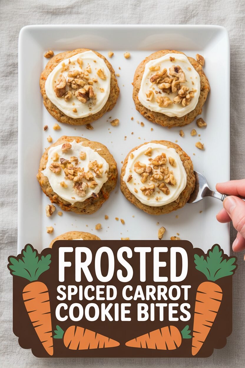 Frosted Spiced Carrot Cookie Bites