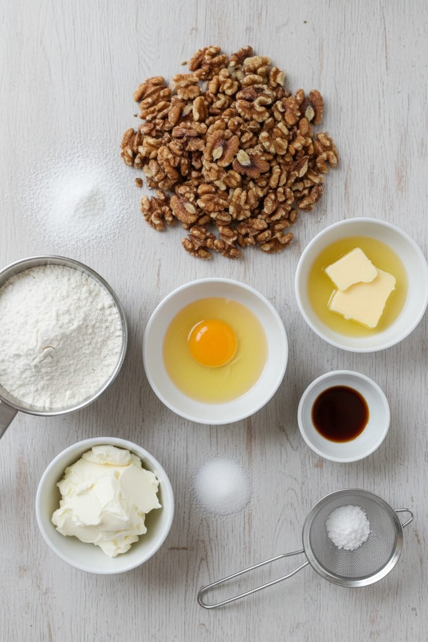 Frosted Walnut Snowfall Cookies