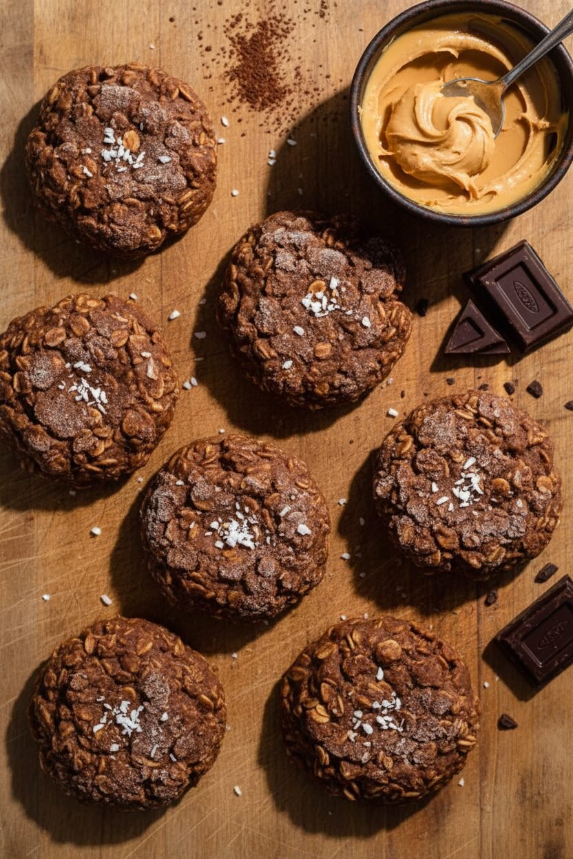 Frozen Peanut Butter Chocolate Oat Bites