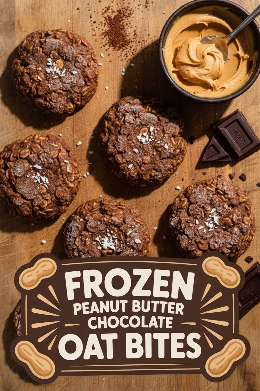 Frozen Peanut Butter Chocolate Oat Bites