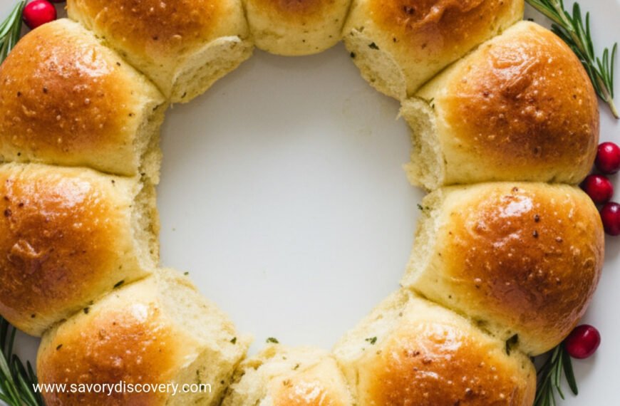 Garlic Butter Christmas Wreath Rolls