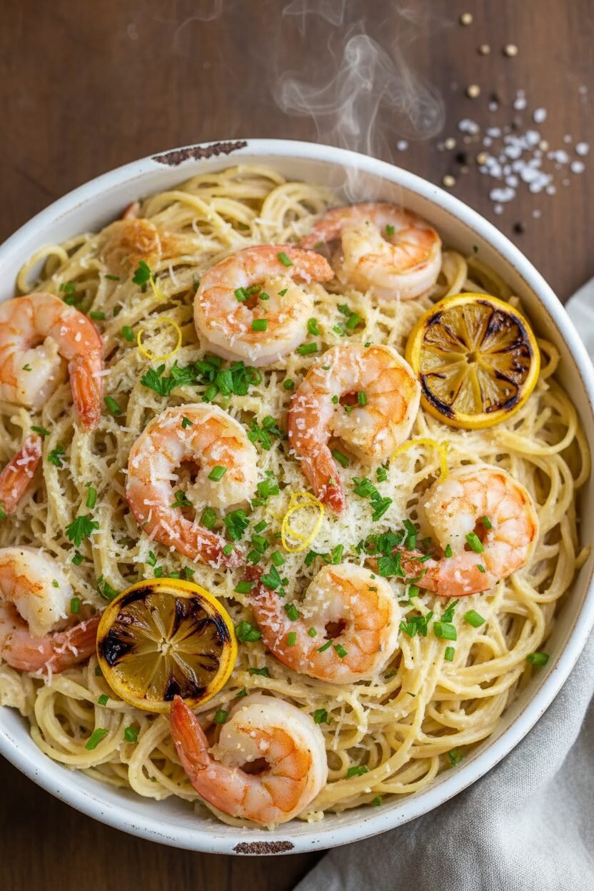 Garlic Shrimp Angel Hair Noel