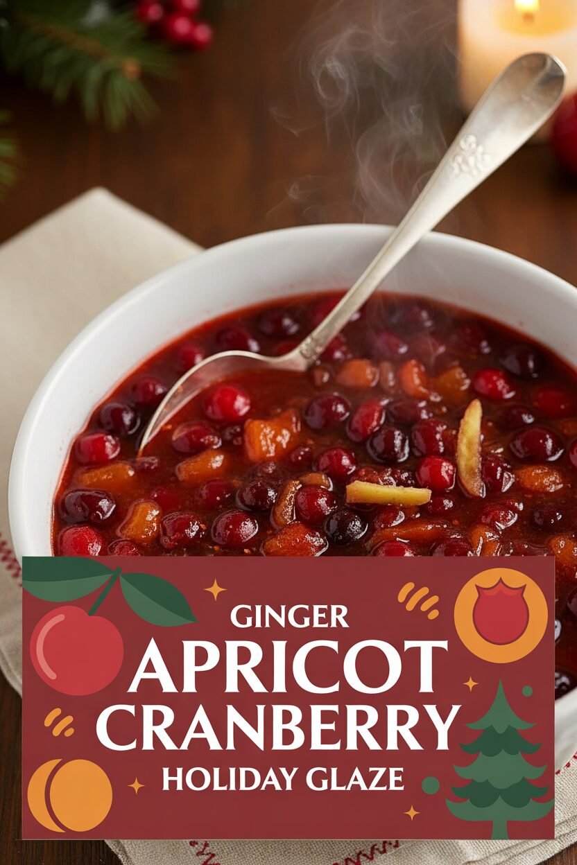 Ginger Apricot Cranberry Holiday Glaze