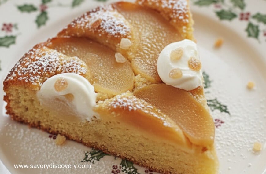 Ginger Cream Pear Cake for Christmas