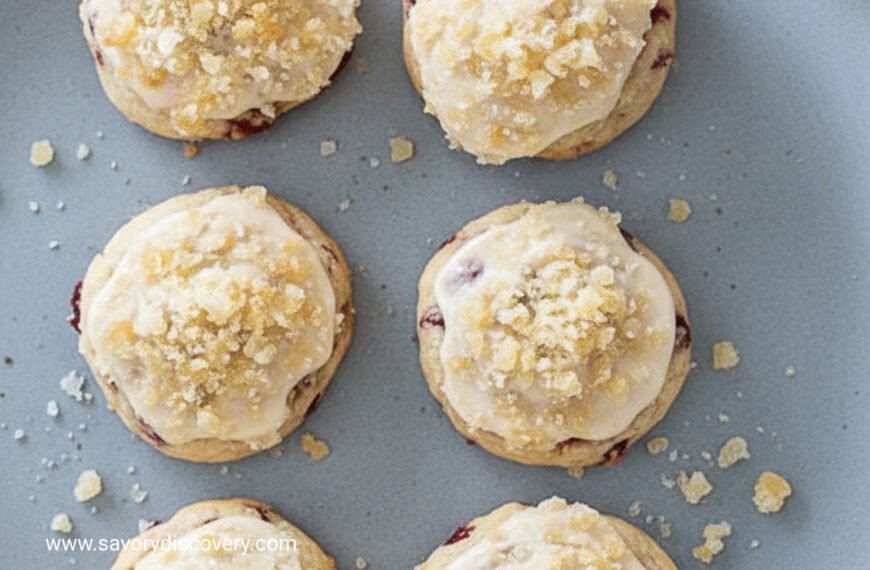 Ginger Glazed Cranberry Christmas Cookies