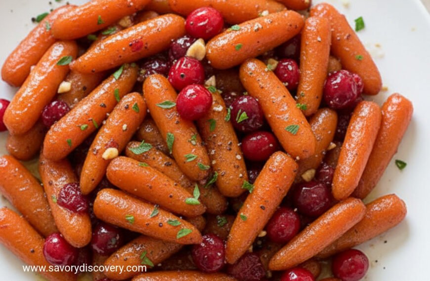 Glazed Carrots with Cranberry Glaze