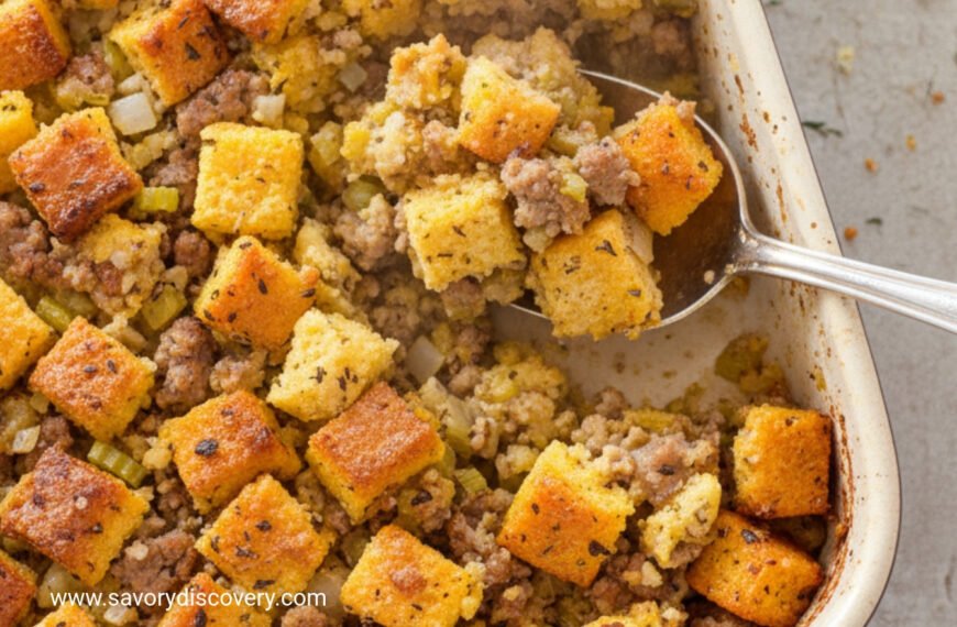 Golden Cornbread and Sausage Holiday Dressing