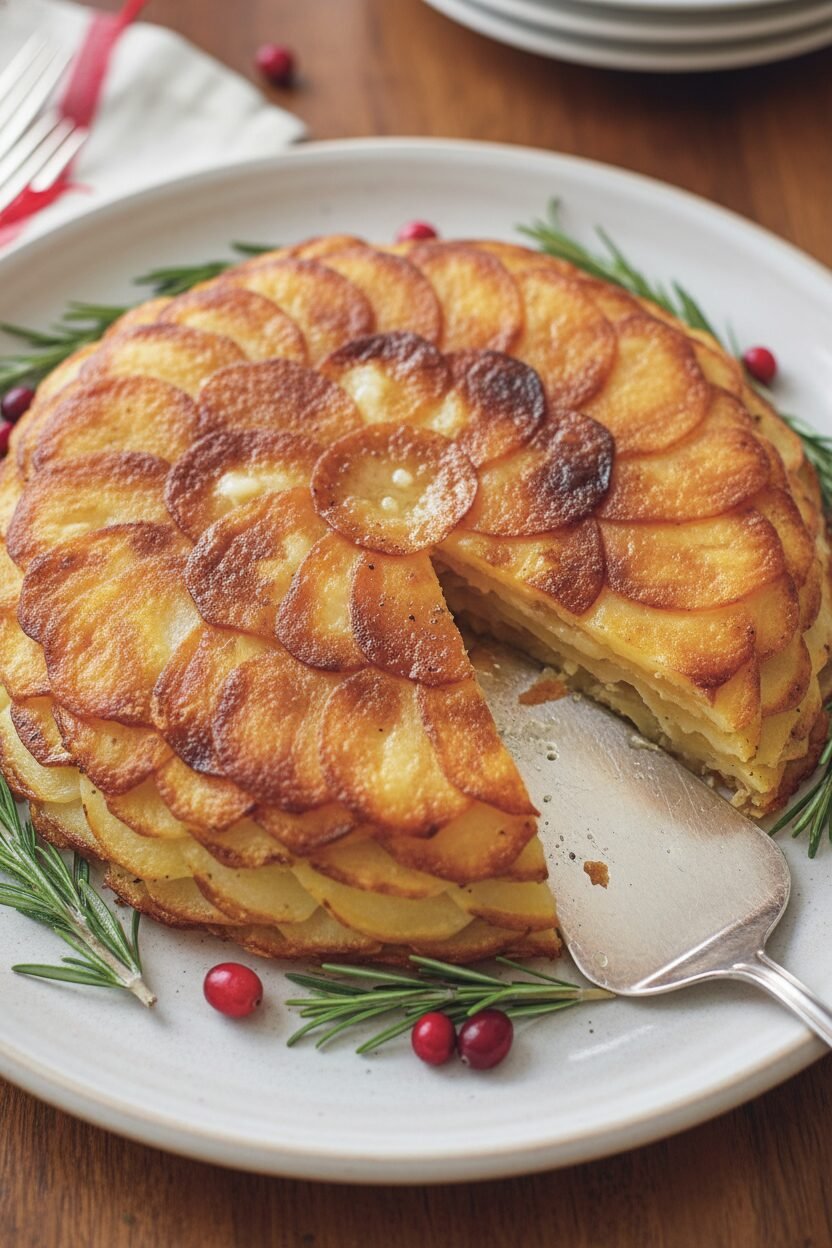 Golden Crisp Christmas Potato Cake