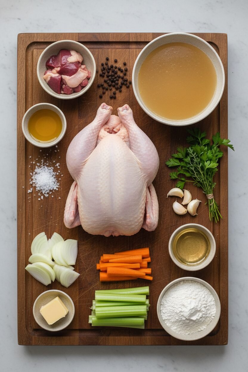 Golden Holiday Roast Chicken with Gravy
