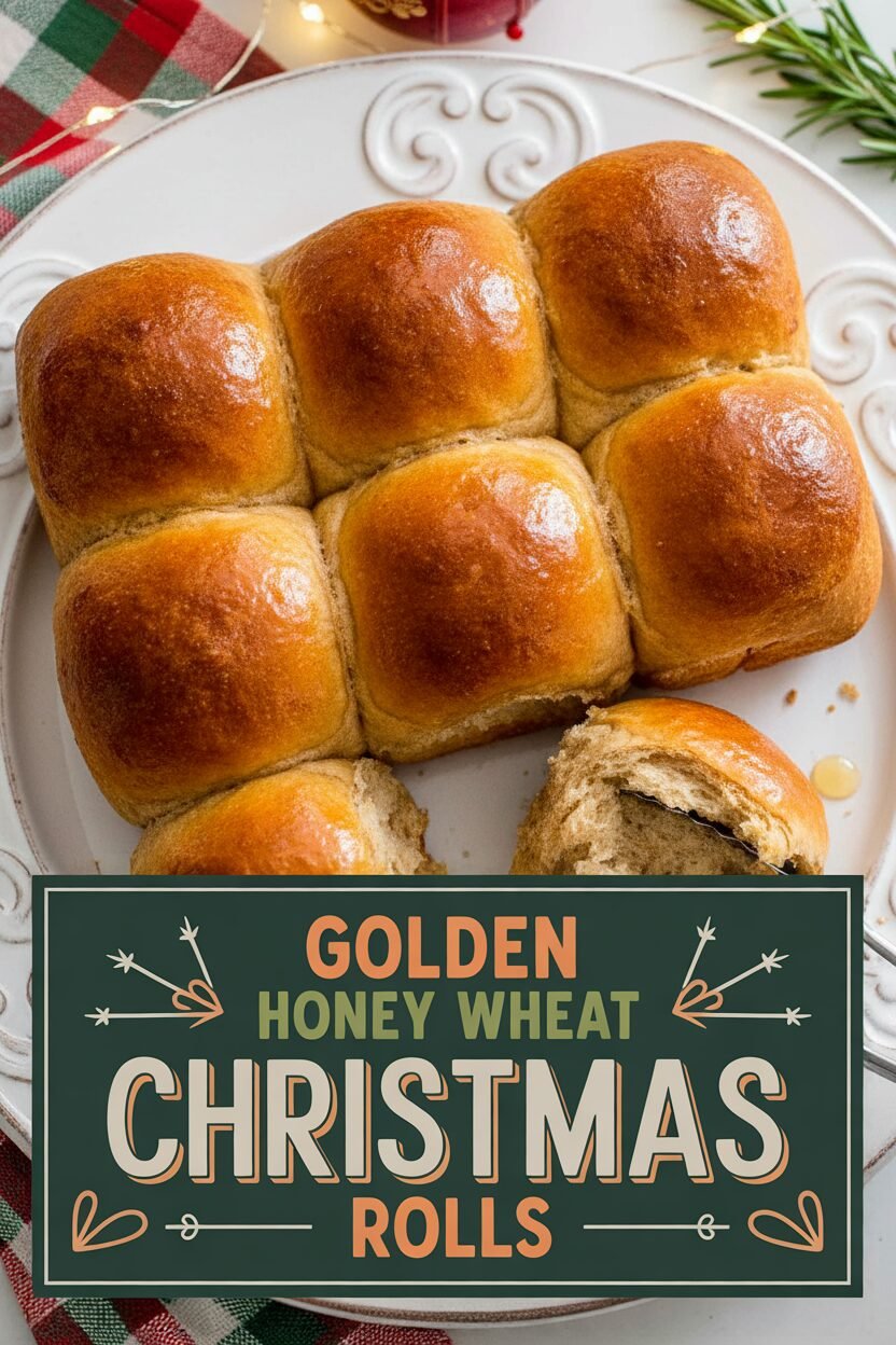 Golden Honey Wheat Christmas Rolls