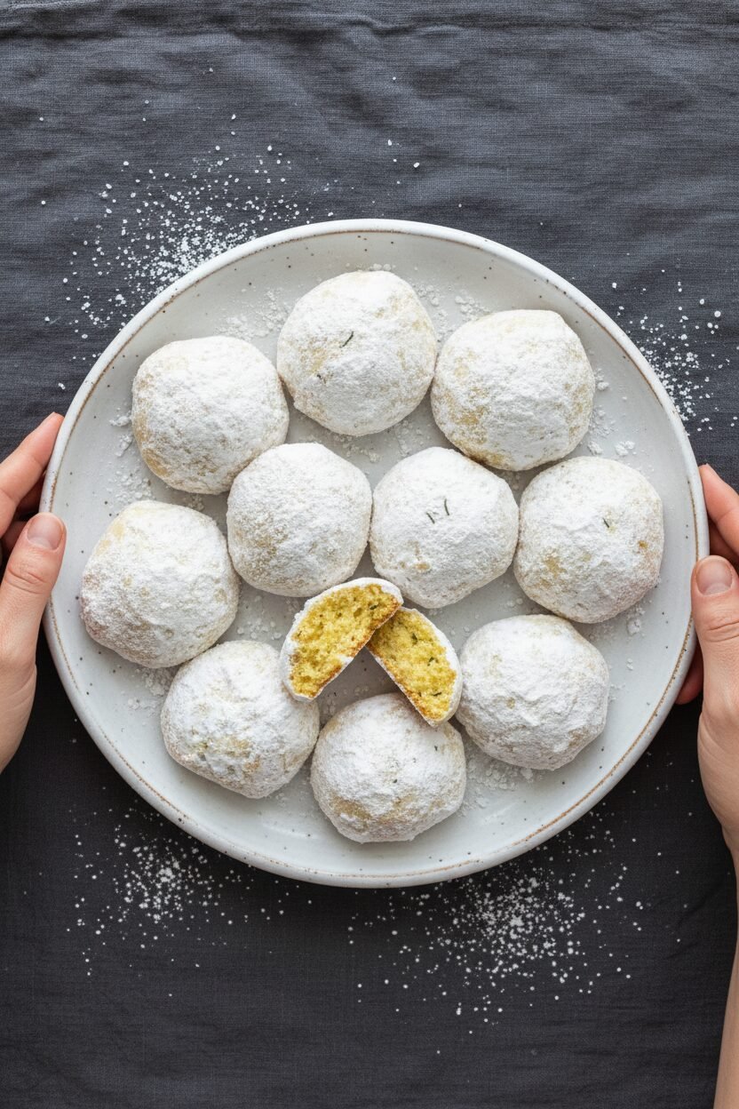 Golden Olive Cornmeal Christmas Cookies