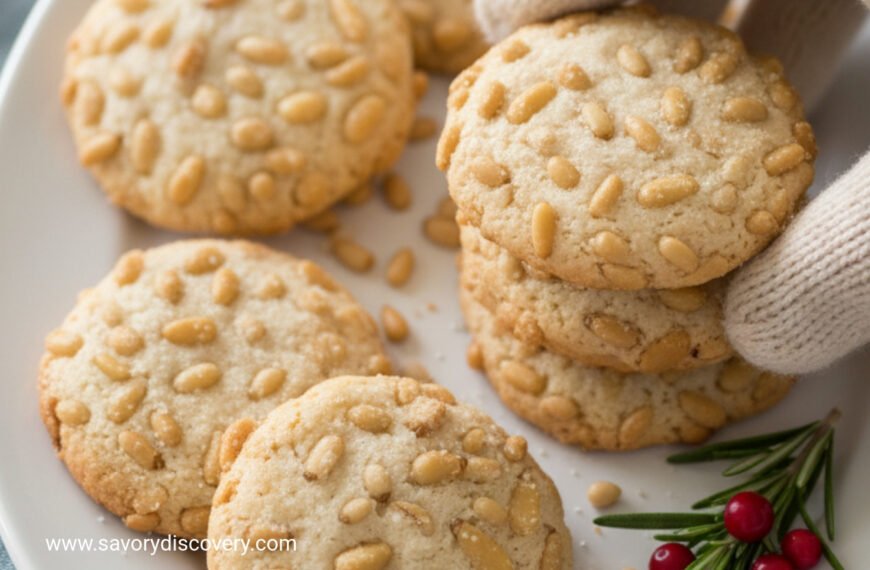 Golden Pine Nut Christmas Cookies