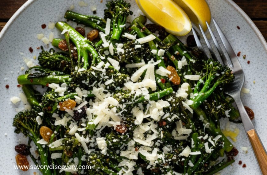 Golden Raisin and Parmesan Broccolini