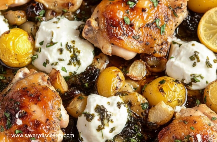 Golden Roast Chicken with Lemon Balsamic Potatoes
