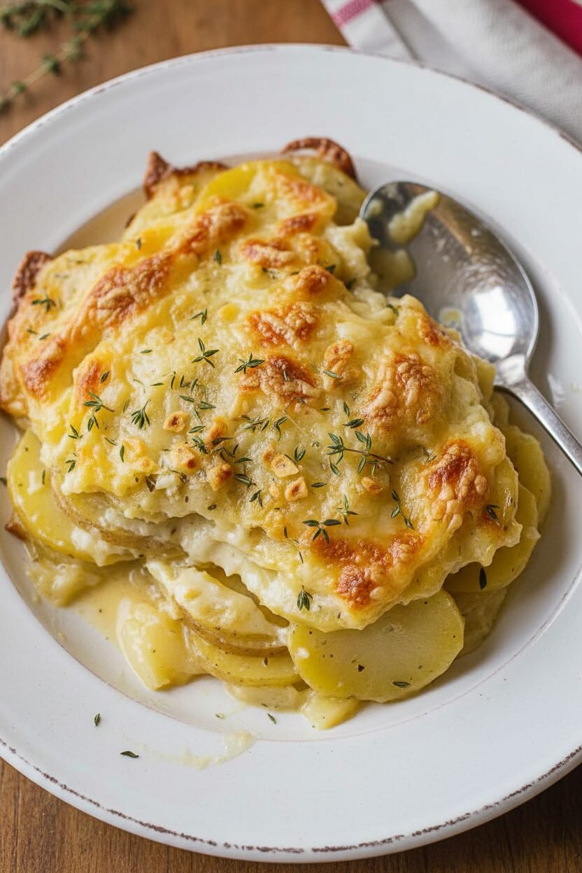 Gouda Garlic Thyme Holiday Potato Bake