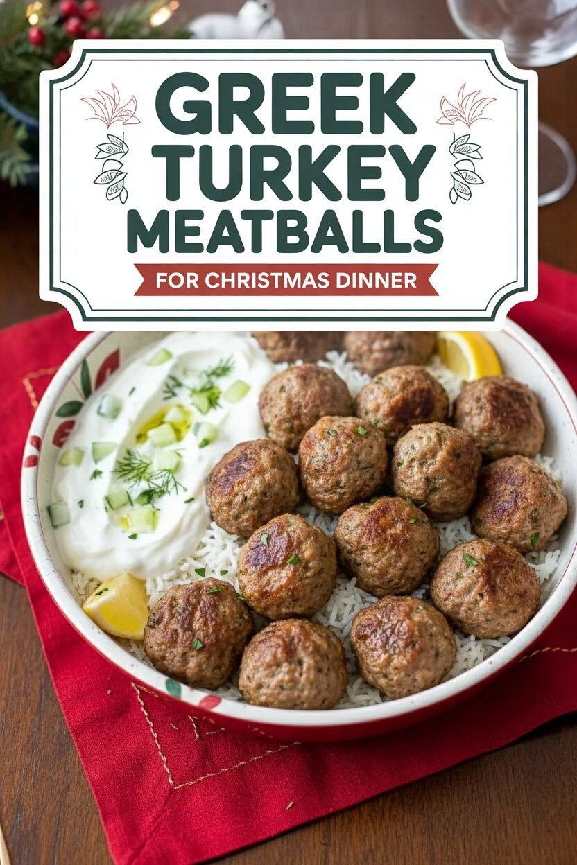 Greek Turkey Meatballs for Christmas Dinner