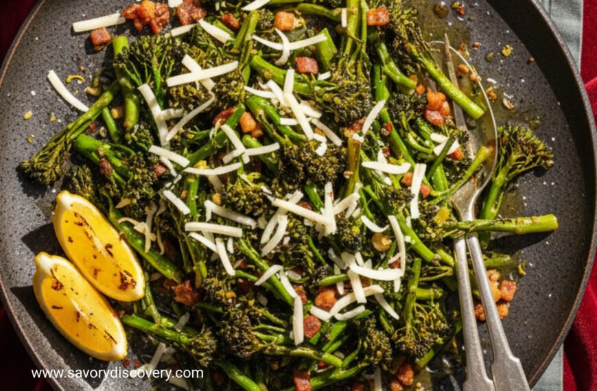 Gruyère and Pancetta Broccolini Holiday Sauté