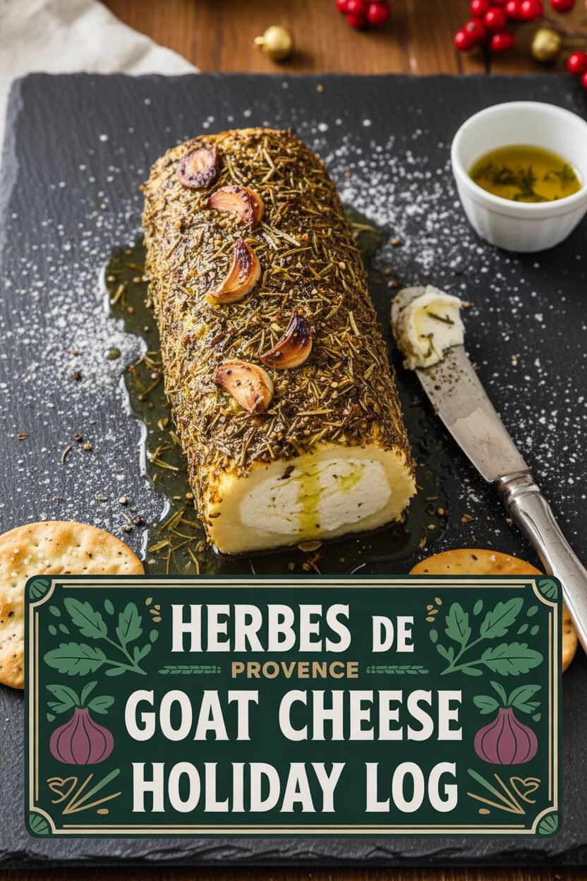 Herbes de Provence Goat Cheese Holiday Log