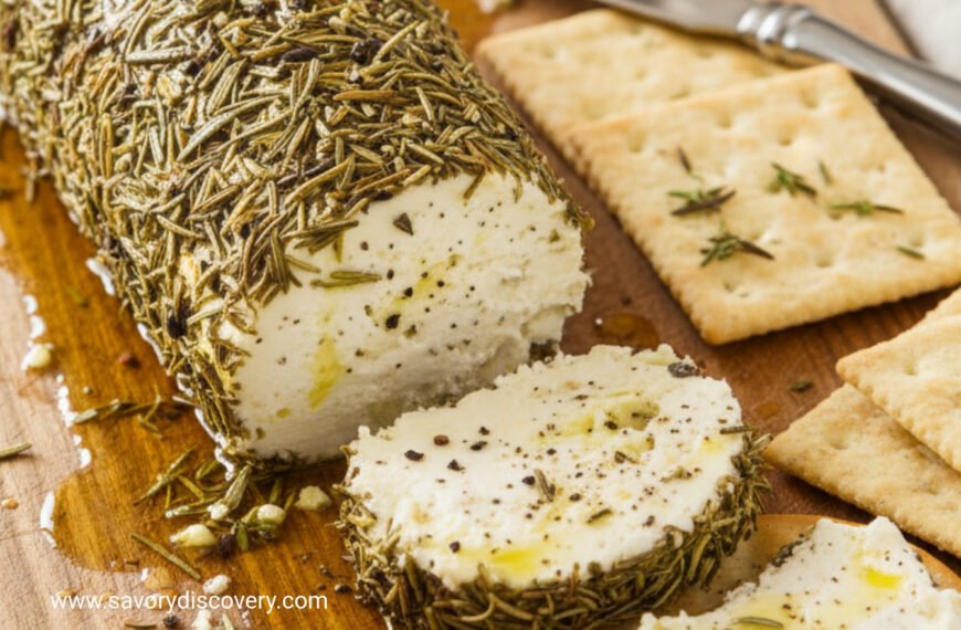 Herbes de Provence Goat Cheese Yule Log