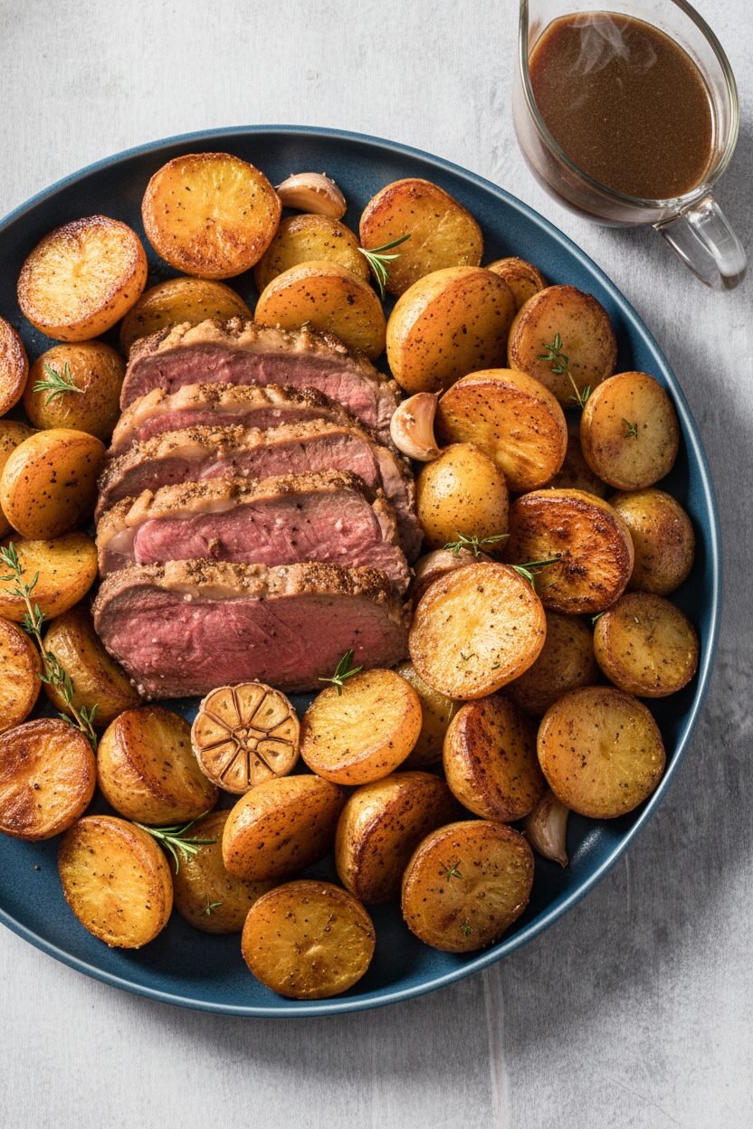 Holiday Beef Roast with Golden Potatoes
