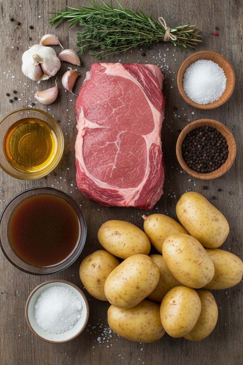 Holiday Beef Roast with Golden Potatoes