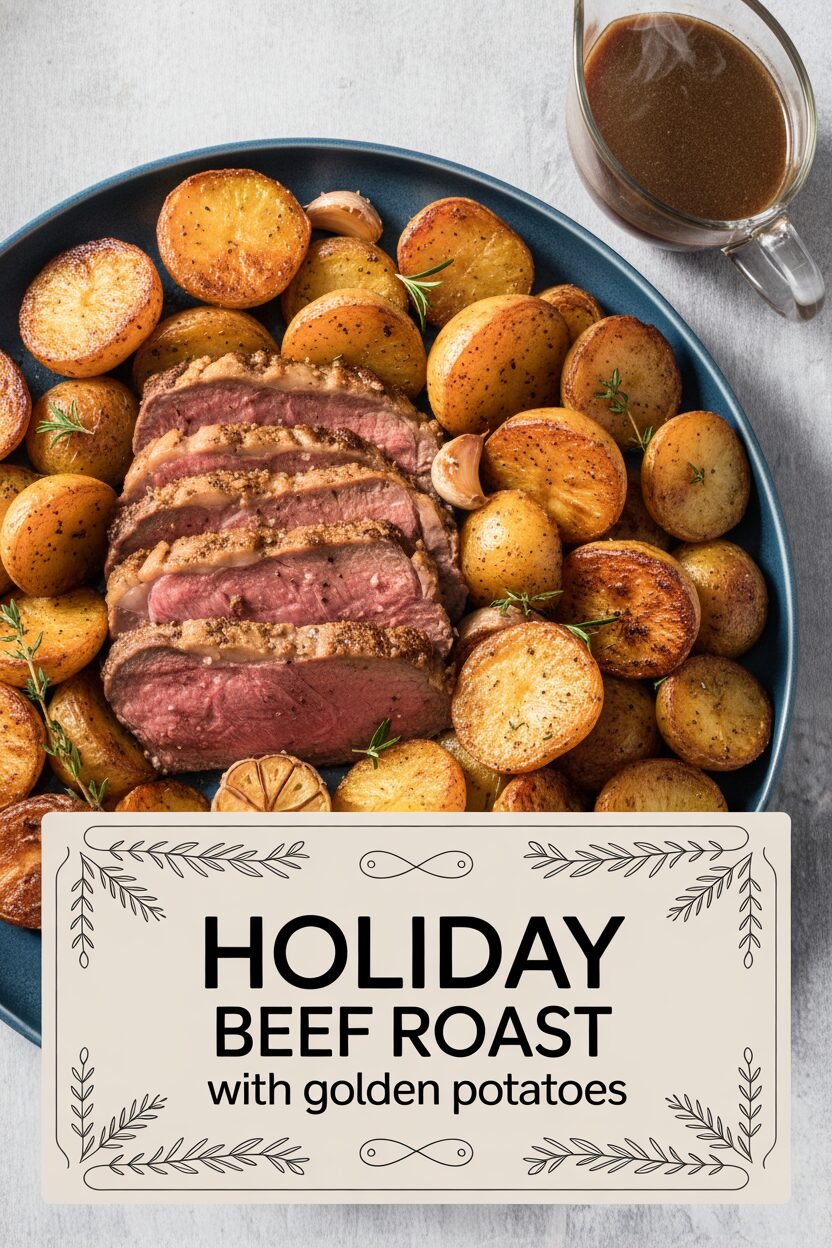 Holiday Beef Roast with Golden Potatoes