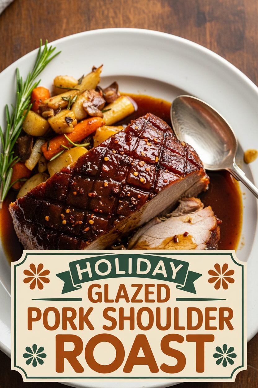 Holiday Glazed Pork Shoulder Roast