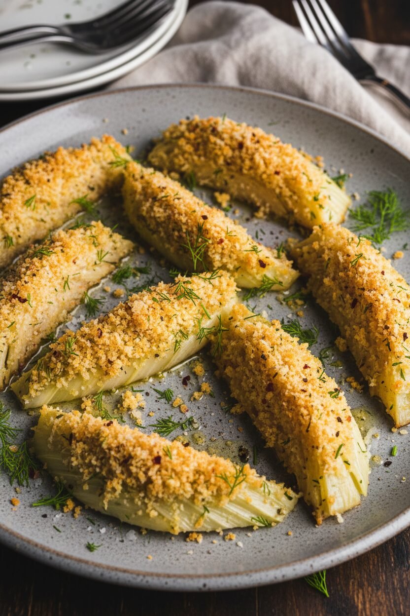 Holiday Roasted Fennel with Crispy Parmesan Crust