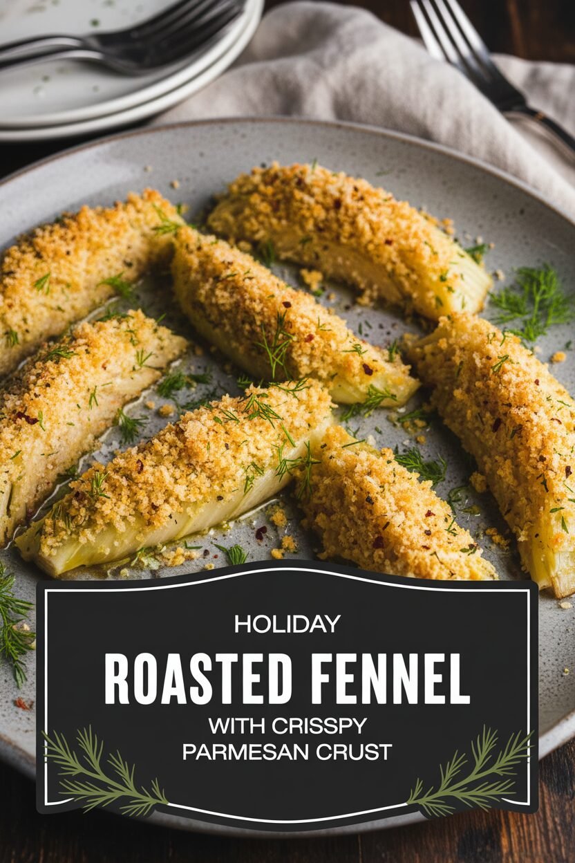 Holiday Roasted Fennel with Crispy Parmesan Crust