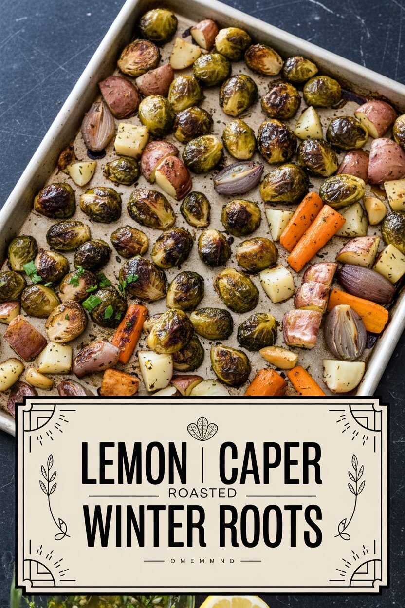 Lemon Caper Roasted Winter Roots