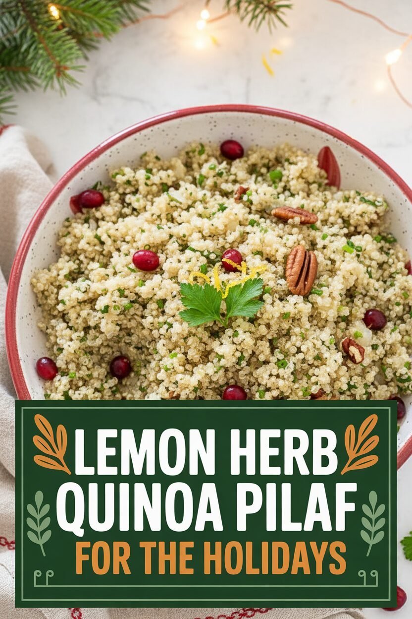 Lemon Herb Quinoa Pilaf for the Holidays